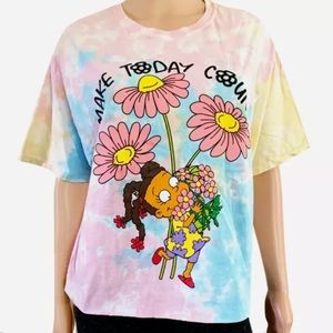 Rugrats Susie Carmichael tie dye crop top L